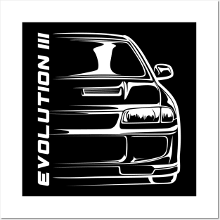 Lancer Evolution III Silhouette Posters and Art